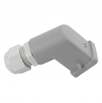 Preview: Industriesteckverbinder - Stecker gewinkelt 4 Polig 10A - Metall